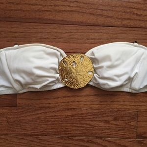 Victoria Secret White, Sand Dollar Bikini Top